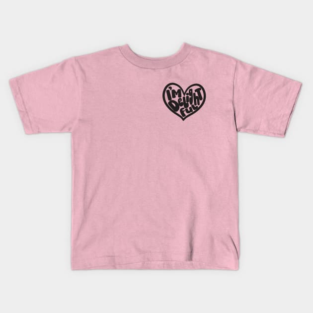 I'm Delightful (Dark) Kids T-Shirt by Del Doodle Design